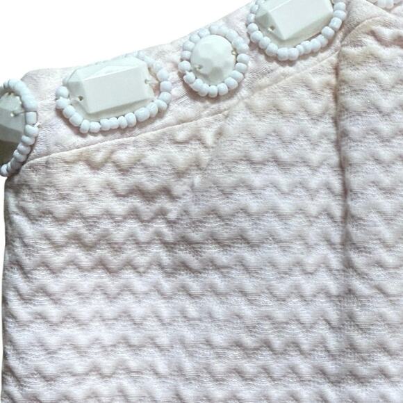 Lilly Pulitzer Bowen Strapless Dress Sz 0 Beaded Orange White Floral Cotton - Picture 8 of 16